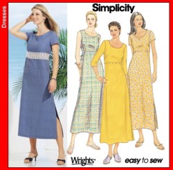 7207 EZ EMPIRE PULLOVER TIED DRESS SLEEVES OR NOT PATTERN 6-12